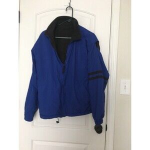 Dockers Men's Zip Up Jacket Coat Reversible Size M Blue Gray
